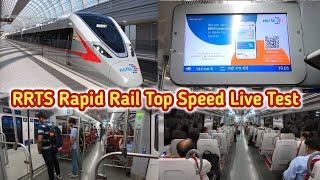 rrts rail speed test | Meerut Delhi rapid train top speed | RRTS Delhi Meerut train top speed live