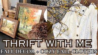 FALL THRIFT WITH ME 2024/HOW TO STYLE THRIFTED HOME DECOR/SIMPLE FALL DECORATING IDEAS 2024