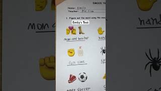 Grading Emily’s test… #asmr #school #teacher #test #quiz #emojichallenge