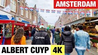 AMSTERDAM, NETHERLANDS  [4K] Albert Cuyp Market & De Pijp Neighbourhood