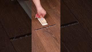 Easy fix for space between hardwood flooring! 