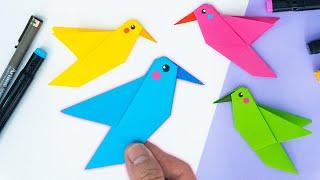 Easy Origami Hummingbird || How to make paper BIRD