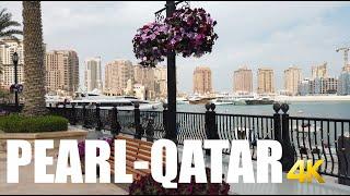 The Pearl Qatar, Doha walking tour 4k 60fps