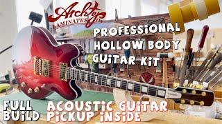 Semi-Hollow Body Guitar With Piezo Pickup - Archtop Laminates Kit Full Build