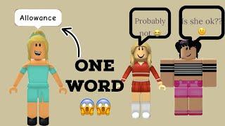 Doing the ONE WORD challenge in total Roblox drama!