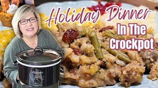 Stress Free Thanksgiving Dinner: Easy Crockpot Sides, Main & Dessert Make A Complete Hands Off Meal!