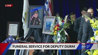 Deputy Durm's funeral: His sons, Reggie Miller speak