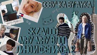 [Русская озвучка by Ayka] [SKZ VLOG] Ли Ноу и Феликс : Мяу-мяу Влог 2