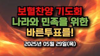 보혈찬양기도회 나라와 민족을 위한, 바른투표를위한, 2025년 5월 29일(목)