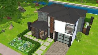 Modern home - square rooms build | The Sims Mobile