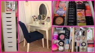 My Makeup Collection & Vanity Tour! | Beautybaby44 | Lindsey Hughes