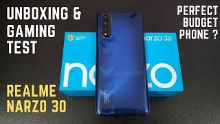 realme Narzo 30 4G Unboxing And Gaming Test | MediaTek Helio G95, 90Hz, 5000mAh & More 