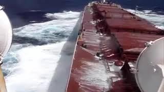 Ore Carrier in Heavy Seas