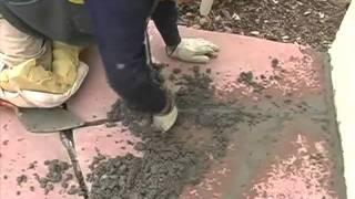 Grouting Flagstone and Tucking in Cement