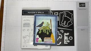 Stampin’ Up! Potions & Spells Halloween Card Tutorial #diy #patternedpaper #papercrafting