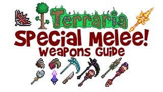 SPECIAL Terraria Melee Weapons Guide! (Vampire Knives, Daybreak, Melee Class)