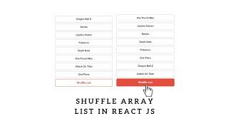 Shuffle Array List In React JS || React JS 2024 #reactjs #shuffle