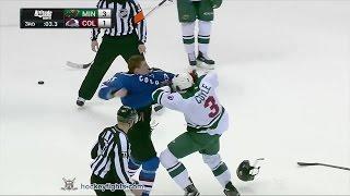 Charlie Coyle vs Cody McLeod Feb 28, 2015