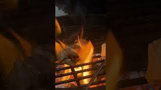 Lamb belly skewers with a green peppercorn sauce 