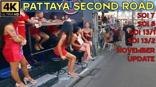 Pattaya Second Road Update checking Soi 13/1 - Soi 13/2 - Soi 7 and Soi 8   2024 November Thailand