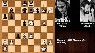 A Rare and Epic Chess Game By Tal: Mikhail Tal vs B Abramovic (1982)