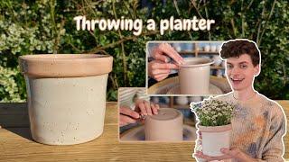 How To Throw A Planter On The Pottery Wheel // with a folded rim