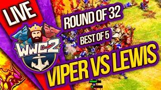 TheViper vs Lewis WANDERING WARRIORS CUP 2 Round of 32  ACCM vs Ganji  #ageofempires2 (24-11-24)