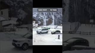 Range Rover vs Fiat Panda #snow #cars