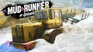 The UNSTOPPABLE K-700 HEAVY TRACTOR! DEEP WATER MUDDING! - Spintires: MudRunner Gameplay