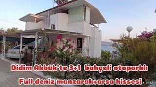 Didim Akbük'te Eşsiz deniz manzaralı 3+1 bahçeli otoparklı Satış iptal