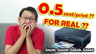 Canon G3060 Unboxing, Setup, Print Quality Test, Up to 7700 print-New Series G1x20 G2x20 G3x20 G3x60