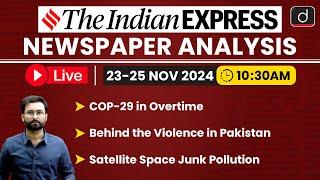 LIVE Newspaper Analysis | 25 November 2024 | The Indian Express | Drishti IAS English