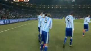 Argentina vs Mexico 1-0 World Cup 2010 Round of 16 2010-06-27 Goal By Carlos Tevez.flv