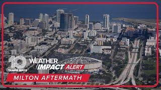 HURRICANE MILTON AFTERMATH: Watch aerial footage of the storm's damage in Tampa Bay