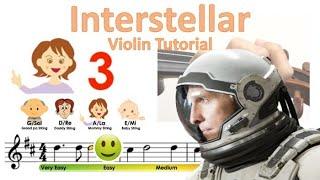 Interstellar sheet music and easy violin tutorial