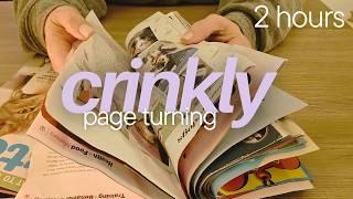 2 Hours of CRINKLY Page Turning for Tingles, Sleep and Relaxation - No Talking