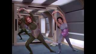 Stretching with Beverly and Troi - in HIGH DEF 1080p!