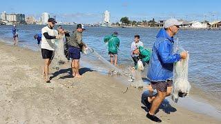 Pesca de tarrafas, 20-10-24, Barra de Tramandaí, RS. #pescadetarrafa #pescadetainha #mullets #fish