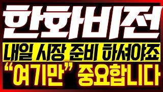 [한화비전 주가전망] 내일 시장 준비 하셔야죠?? "여기만" 중요합니다!!
