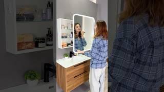 Зеркальный шкаф с функцией приближения зеркала Cosmetic Light 70 размера для ванной комнаты!