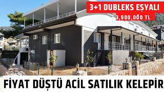 FİYAT DÜŞTÜ ACİL SATILIK 3+1 DUBLEKS EŞYALI KELEPİR DENİZE 500 MT FIRSAT YERİ