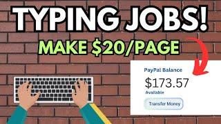 $20 Per Page Online Typing Job For Student  (Legit )