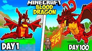 I Survived 100 Days as a BLOOD DRAGON in Minecraft