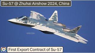 Su-57 @ Zhuhai Airshow 2024, China | First Export Contract of Su-57