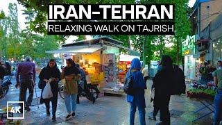 IRAN [4K] - Tehran Street View | Relaxing Walk to Tajrish Square | ولیعصر تا تجریش