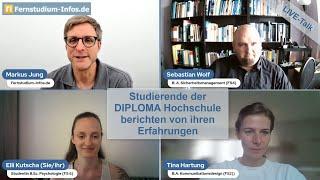 Studierenden-Talk zu den Erfahrungen mit dem Fernstudium an der DIPLOMA Hochschule