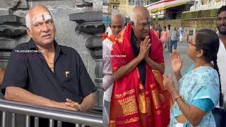 Telugu Cinema Veteran Actor Rajendra Prasad Simple Attitude At Tirumala Temple