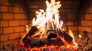 Improve Mood and Sleep Quality – Cozy Fireplace with Gentle Wood Burning Ambience