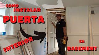 como instalar una puerta haciendo el framer en un basement