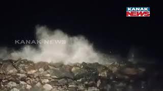 Visuals Of Midnight Mayhem Of Cyclone Dana At Rajnagar, Kendrapara